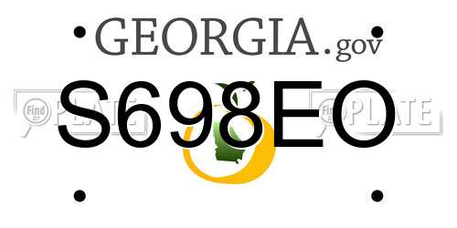 S698EO Georgia License Plate