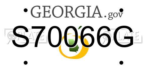 S70066G Georgia License Plate