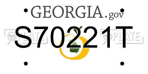 S70221T Georgia License Plate