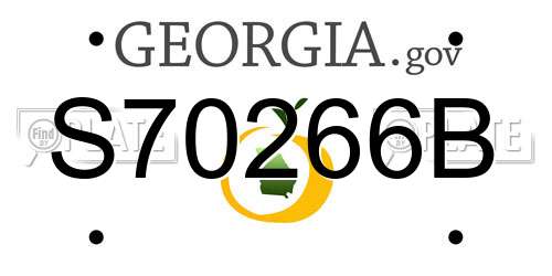 S70266B Georgia License Plate