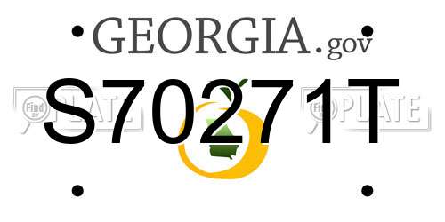 S70271T Georgia License Plate