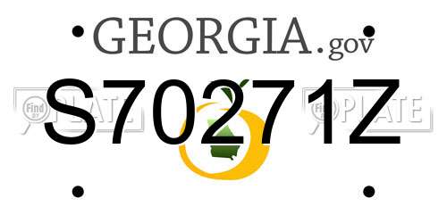 S70271Z Georgia License Plate