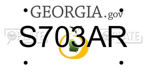 S703AR Georgia License Plate
