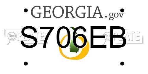 S706EB Georgia License Plate