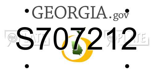 S707212 Georgia License Plate