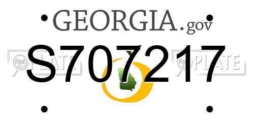 S707217 Georgia License Plate