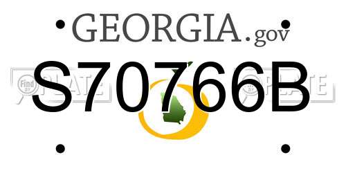 S70766B Georgia License Plate
