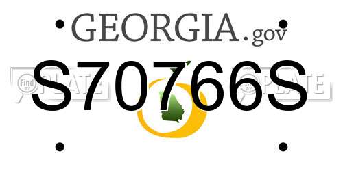 S70766S Georgia License Plate