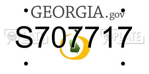 S707717 Georgia License Plate