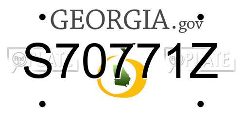 S70771Z Georgia License Plate