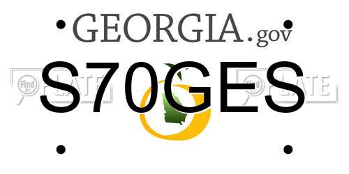 S70GES Georgia License Plate
