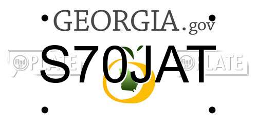 S70JAT Georgia License Plate