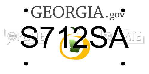 S712SA Georgia License Plate