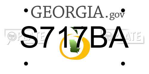 S717BA Georgia License Plate