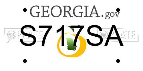 S717SA Georgia License Plate