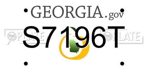 S7196T Georgia License Plate