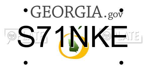 S71NKE Georgia License Plate