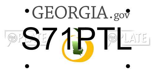 S71PTL Georgia License Plate