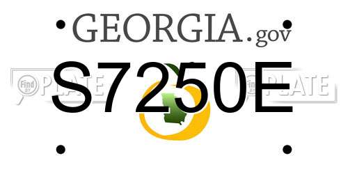 S7250E Georgia License Plate