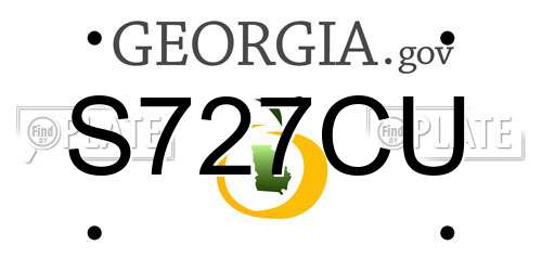 S727CU Georgia License Plate