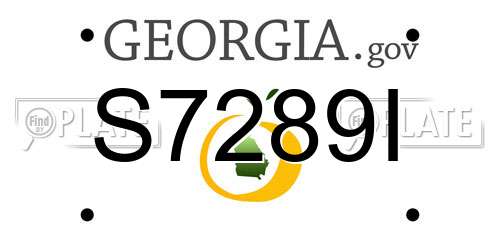 S7289I Georgia License Plate