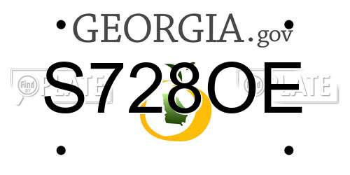 S728OE Georgia License Plate