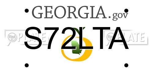 S72LTA Georgia License Plate