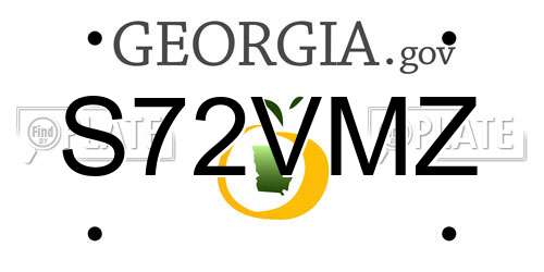 S72VMZ Georgia License Plate