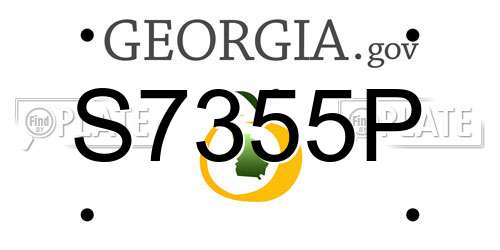 S7355P Georgia License Plate