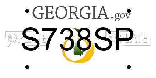 S738SP Georgia License Plate