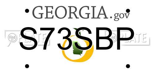 S73SBP Georgia License Plate
