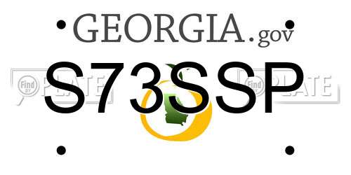 S73SSP Georgia License Plate