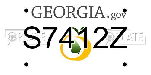 S7412Z Georgia License Plate