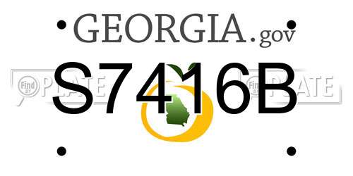 S7416B Georgia License Plate