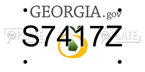 S7417Z Georgia License Plate