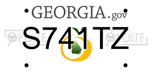 S741TZ Georgia License Plate