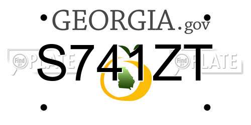S741ZT Georgia License Plate