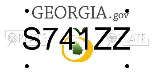 S741ZZ Georgia License Plate
