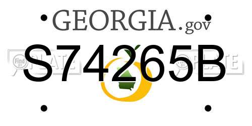 S74265B Georgia License Plate