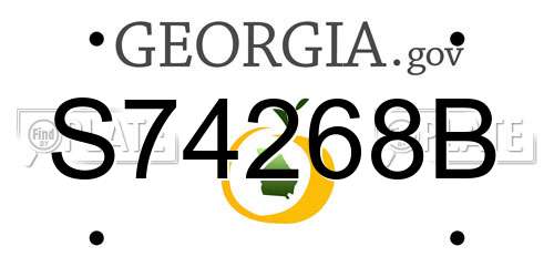 S74268B Georgia License Plate