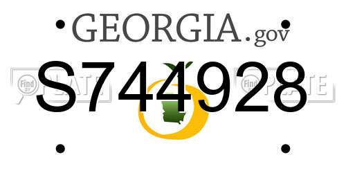 S744928 Georgia License Plate
