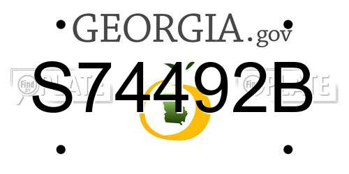 S74492B Georgia License Plate