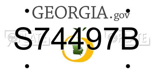 S74497B Georgia License Plate