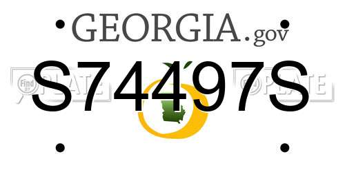 S74497S Georgia License Plate