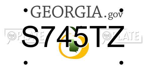 S745TZ Georgia License Plate