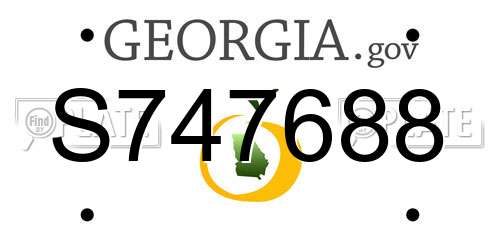 S747688 Georgia License Plate