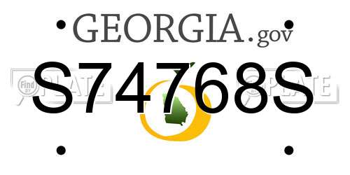 S74768S Georgia License Plate