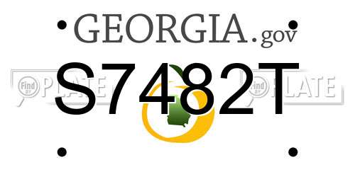 S7482T Georgia License Plate