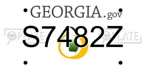 S7482Z Georgia License Plate