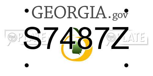 S7487Z Georgia License Plate
